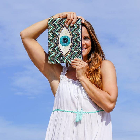 latina ojito beaded purse