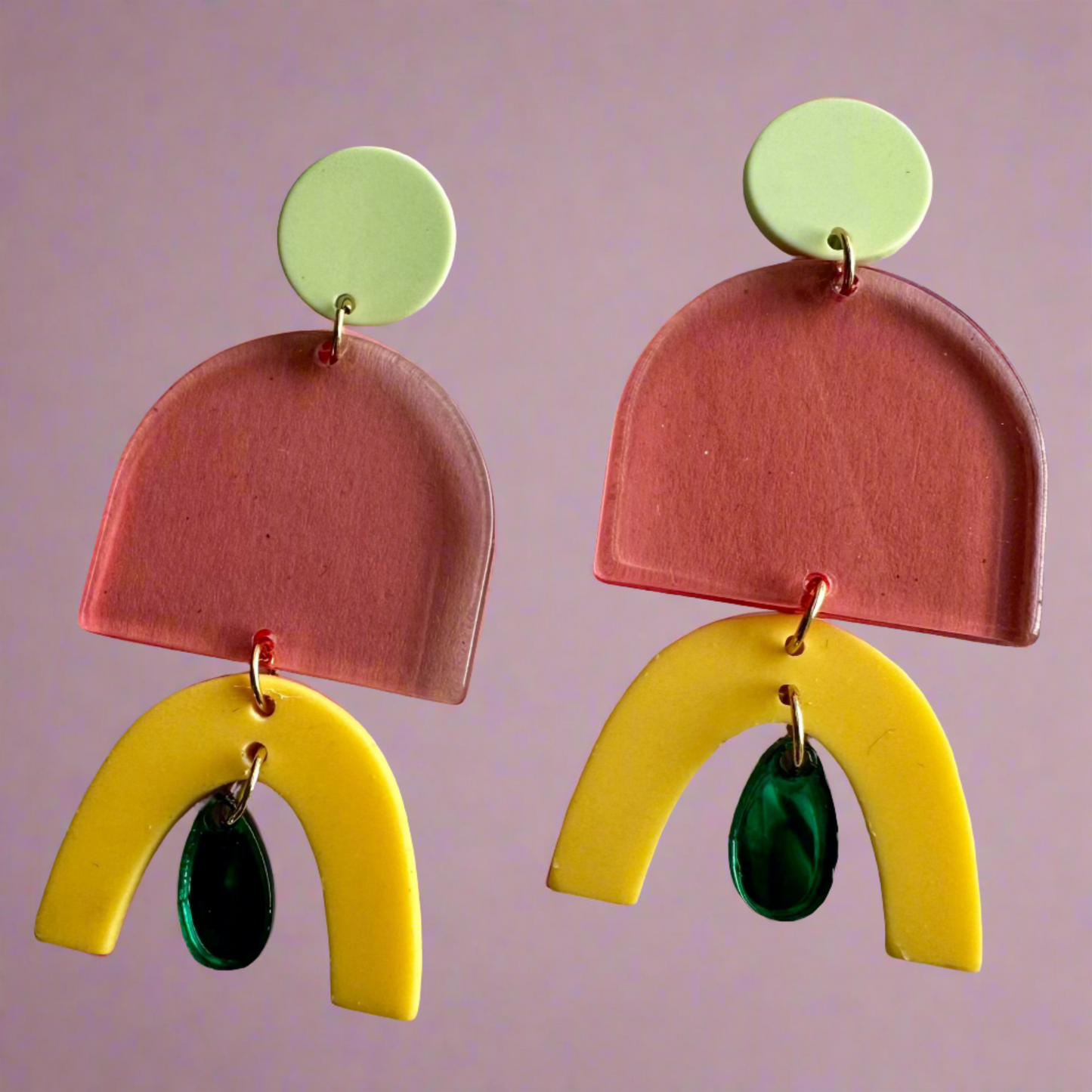 modern colorblocked earrings 