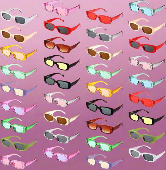 multiple colors of retro sunglasses 