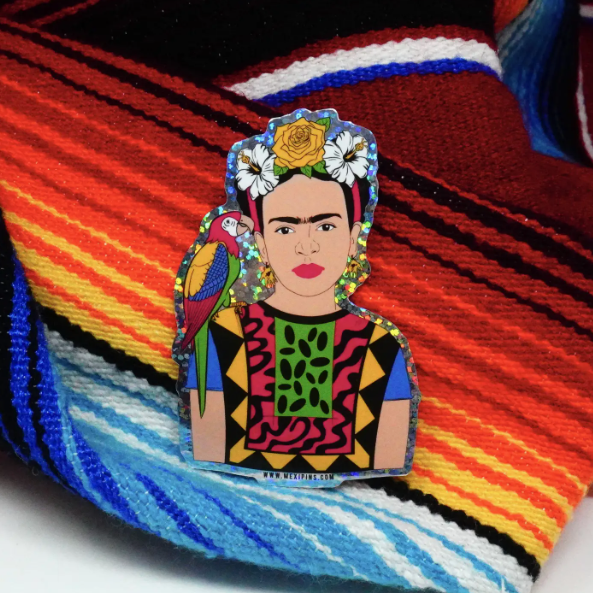 Frida Parrot 3" Sticker - Las Ofrendas 