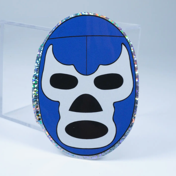 Blue Demon Mask 3" Sticker - Las Ofrendas 