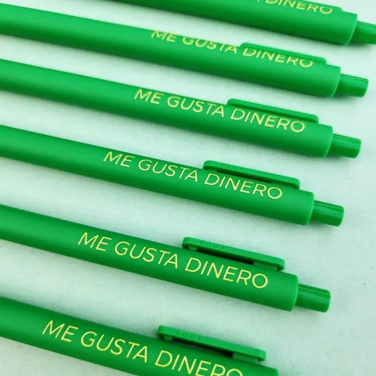 Me Gusta Dinero Green Ink Pen - Las Ofrendas 