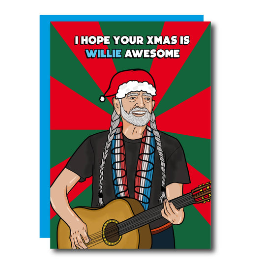 Willie Awesome Christmas Greeting Card