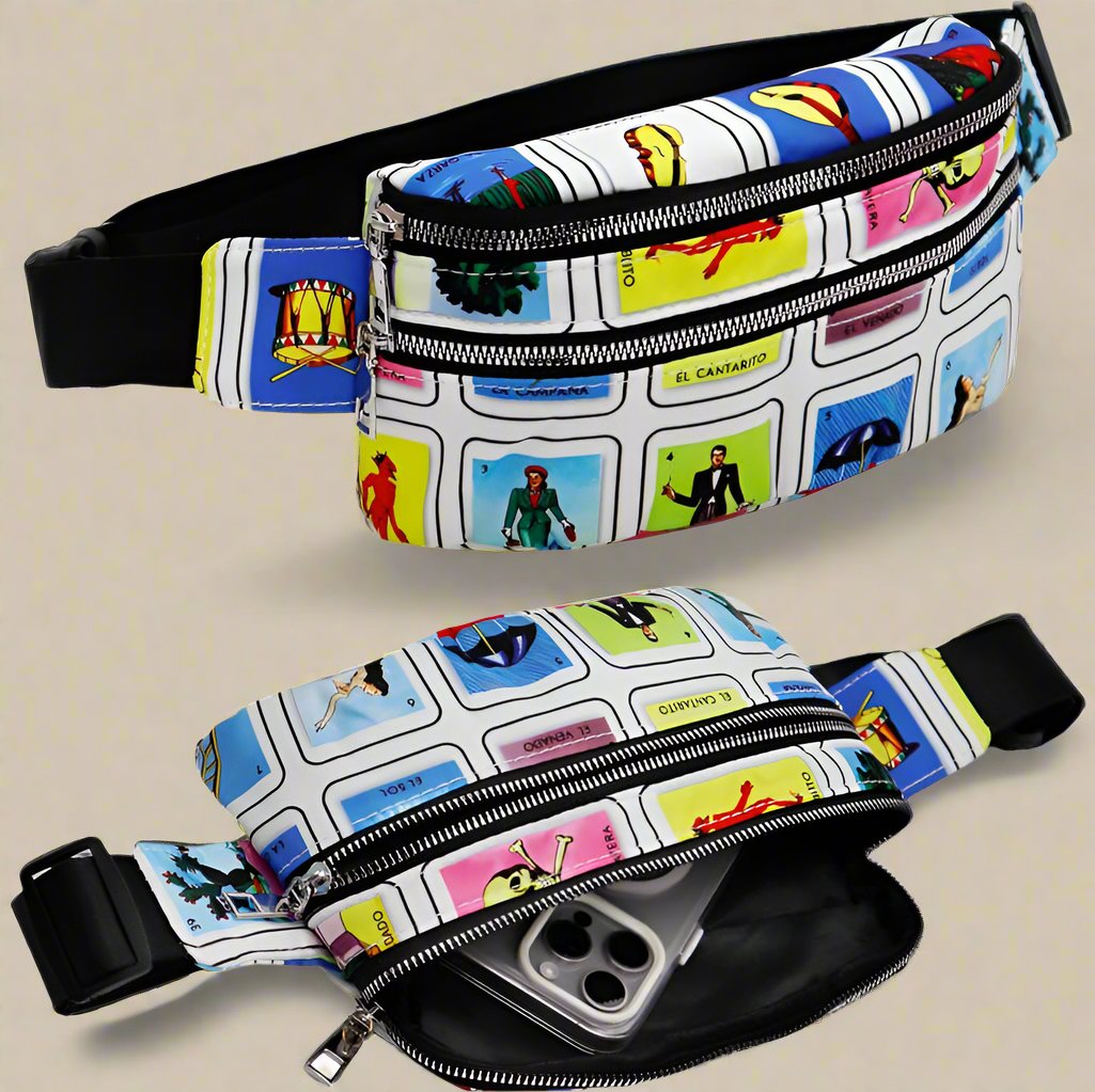 loteria  printed fanny pack 