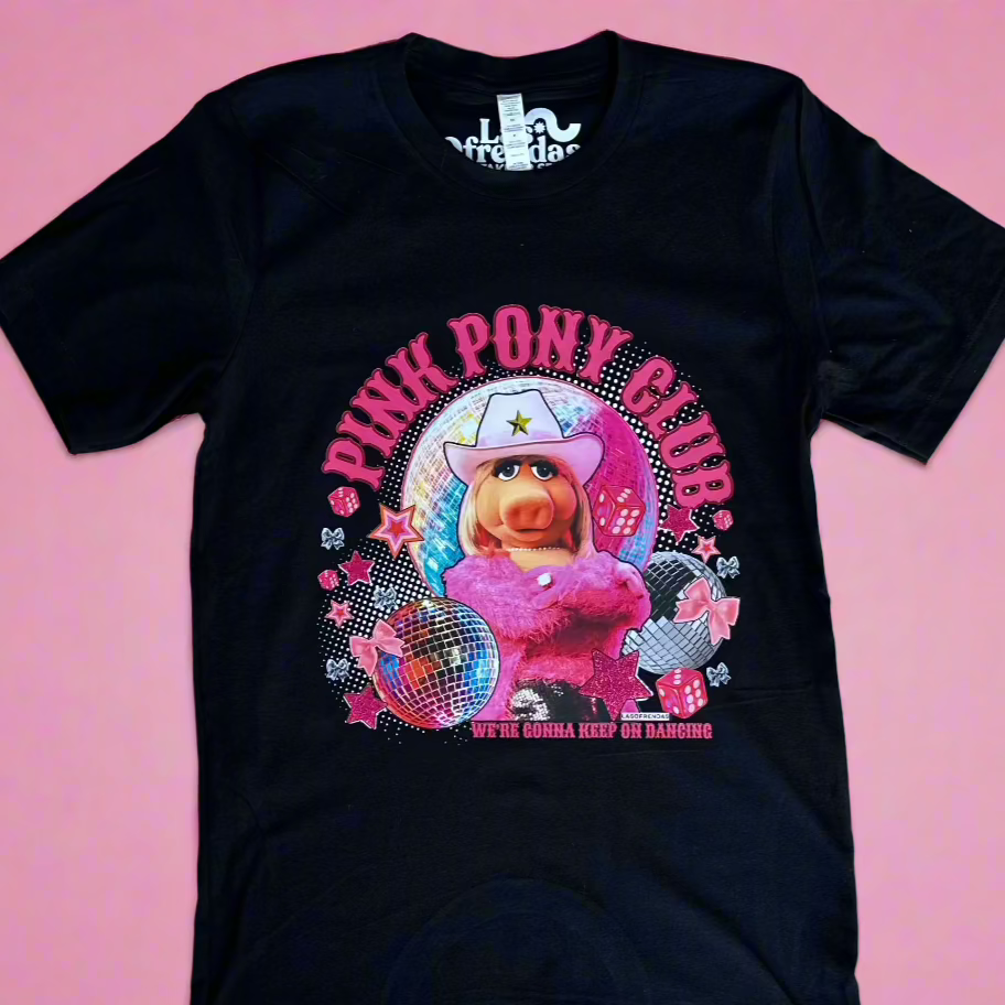 pink pony club t shirt with ms piggy 