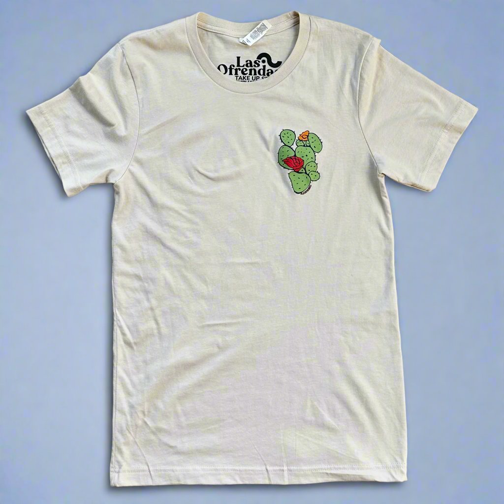 proud to be a girl kisser cactus print on a ivory t shirt