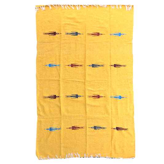 Yellow Thunderbird blanket - Las Ofrendas 