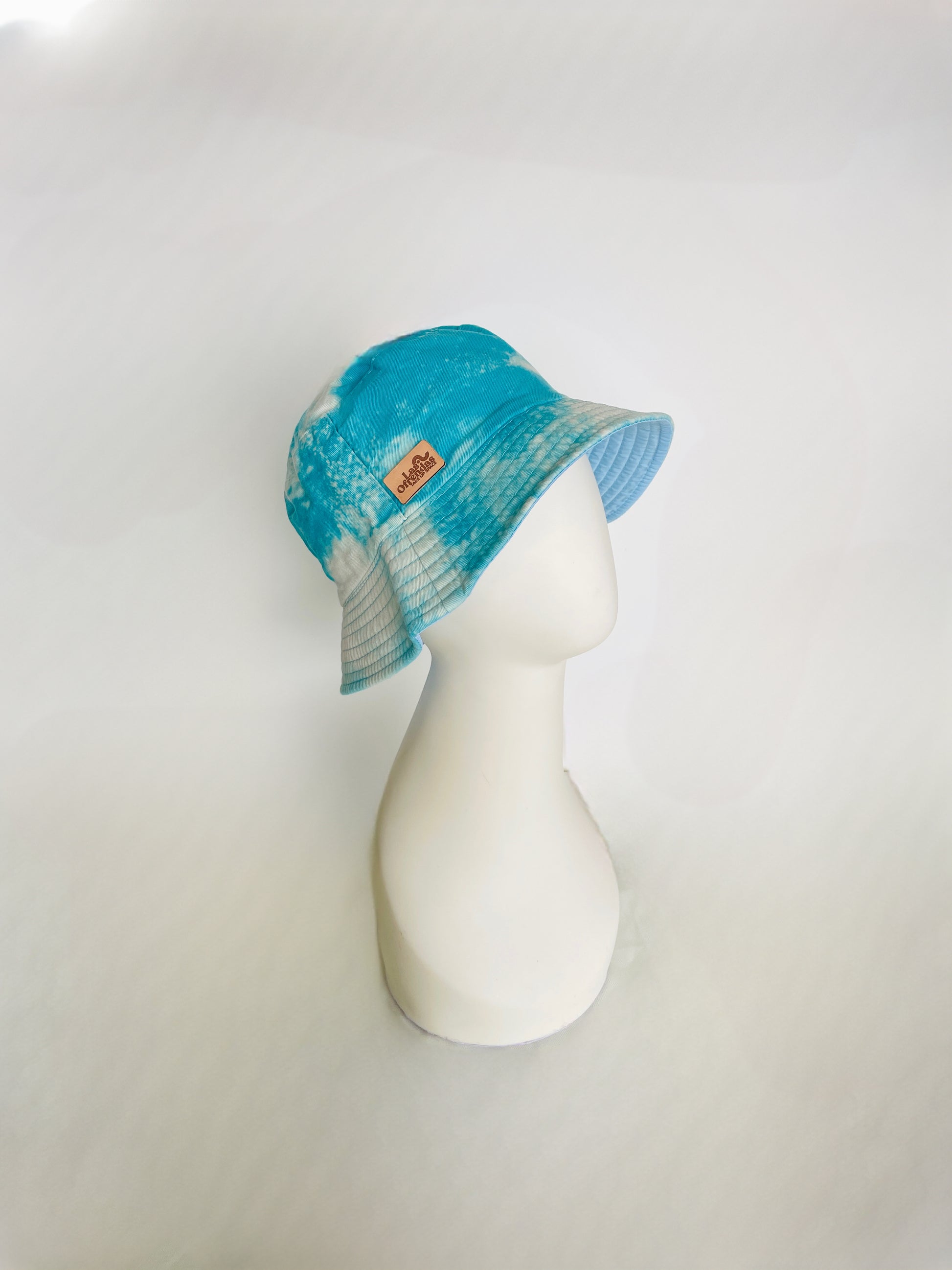 Light Blue Hand Dyed Bucket Hats - Las Ofrendas 