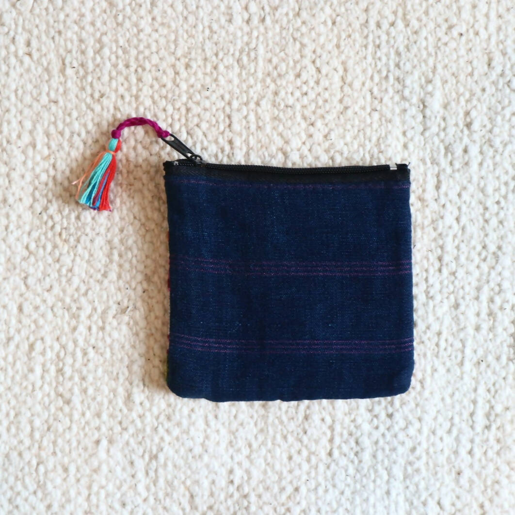 Huipil Coin Pouch - Red Rose