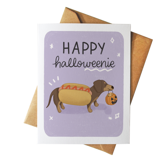 Happy Halloweenie Greeting Card - Las Ofrendas 