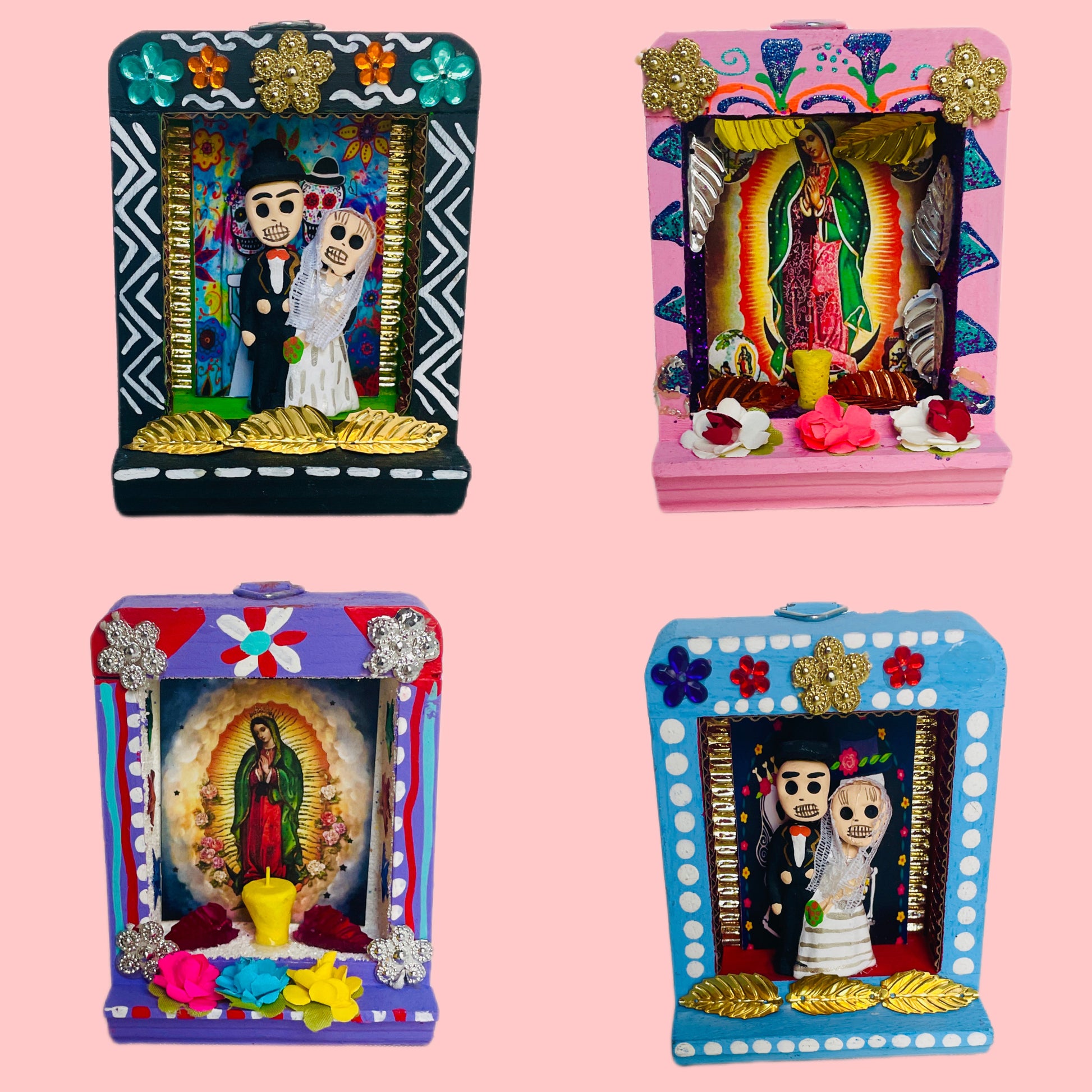 Mini Altar of Lupe (Multiple Colors Available!) - Las Ofrendas 