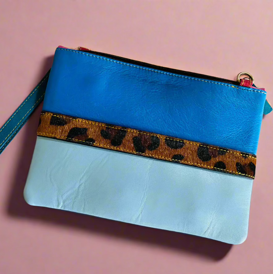 Luca Leather and Hair on Hide Clutch - Las Ofrendas 