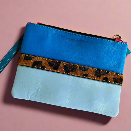 Luca Leather and Hair on Hide Clutch - Las Ofrendas 
