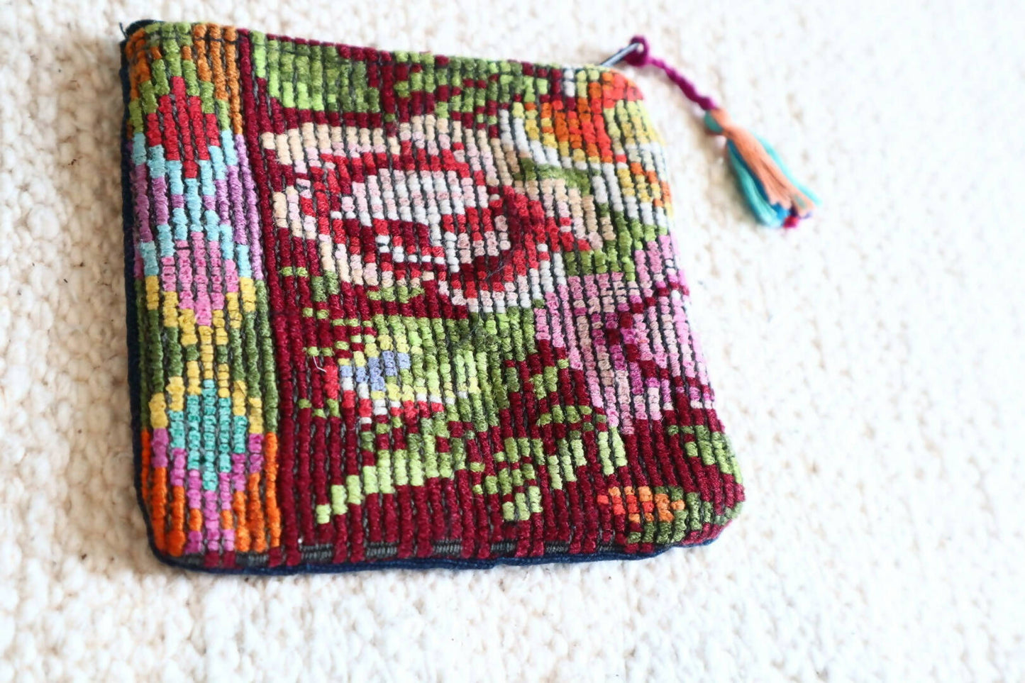 Huipil Coin Pouch - Flowers