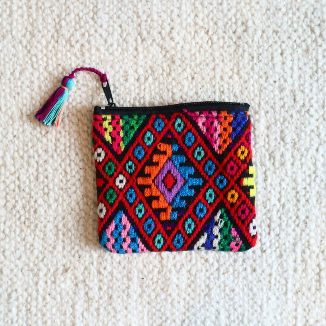 Huipil Coin Pouch - Scorpion Symbol