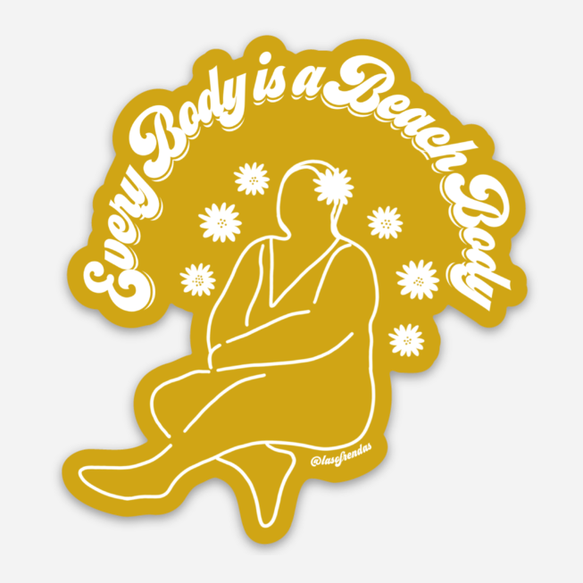 Every Body is a Beach Body Sticker - Las Ofrendas 
