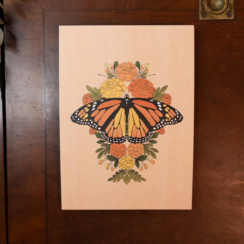 Monarch art print - Las Ofrendas 