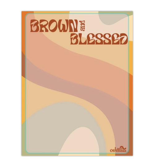 Brown and Blessed Daily  Notepad - Las Ofrendas 