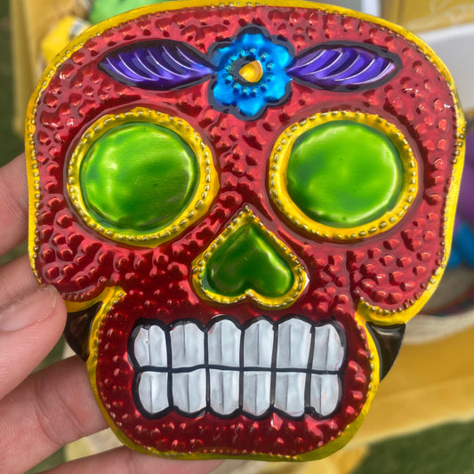 Metal Skull hanging decoration - Las Ofrendas 