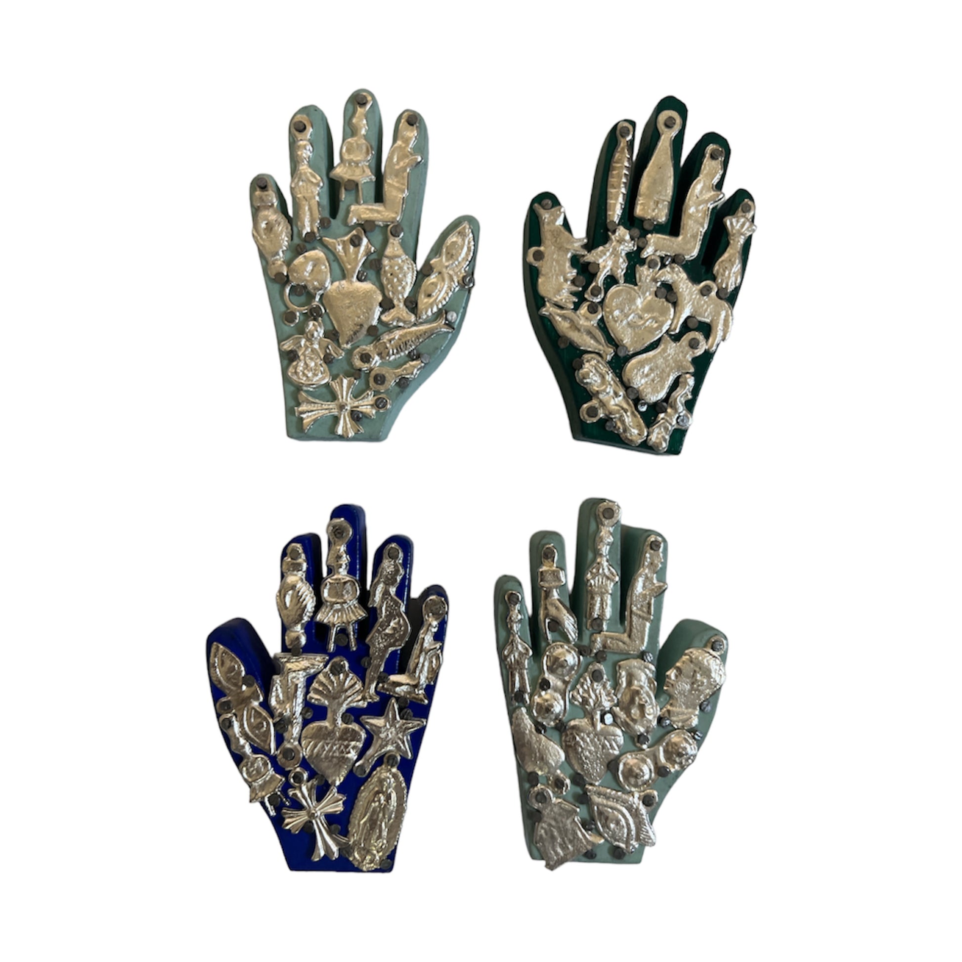 Wooden Milagro Hands (Multiple Colors Available) - Las Ofrendas 