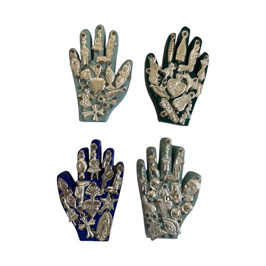 Wooden Milagro Hands (Multiple Colors Available) - Las Ofrendas 