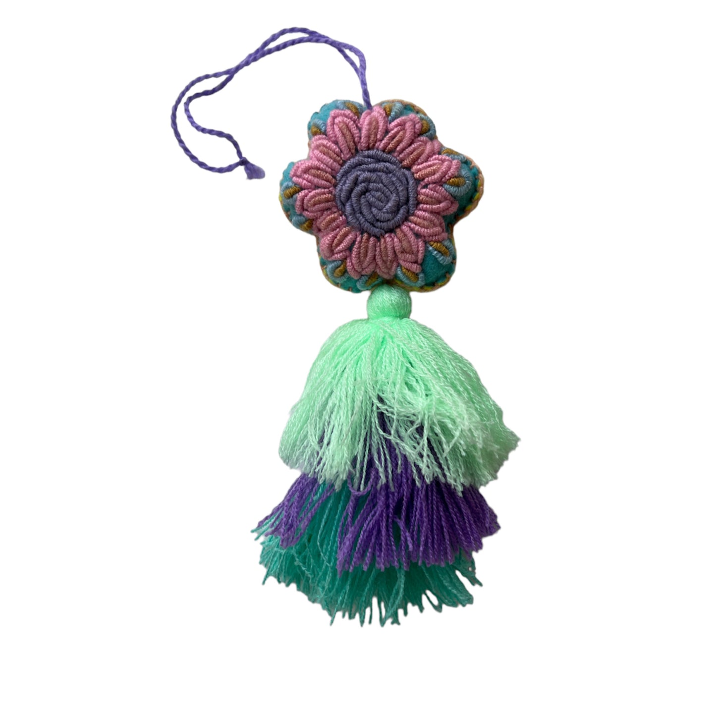 Flower Ornament Woven Pastel - Las Ofrendas 