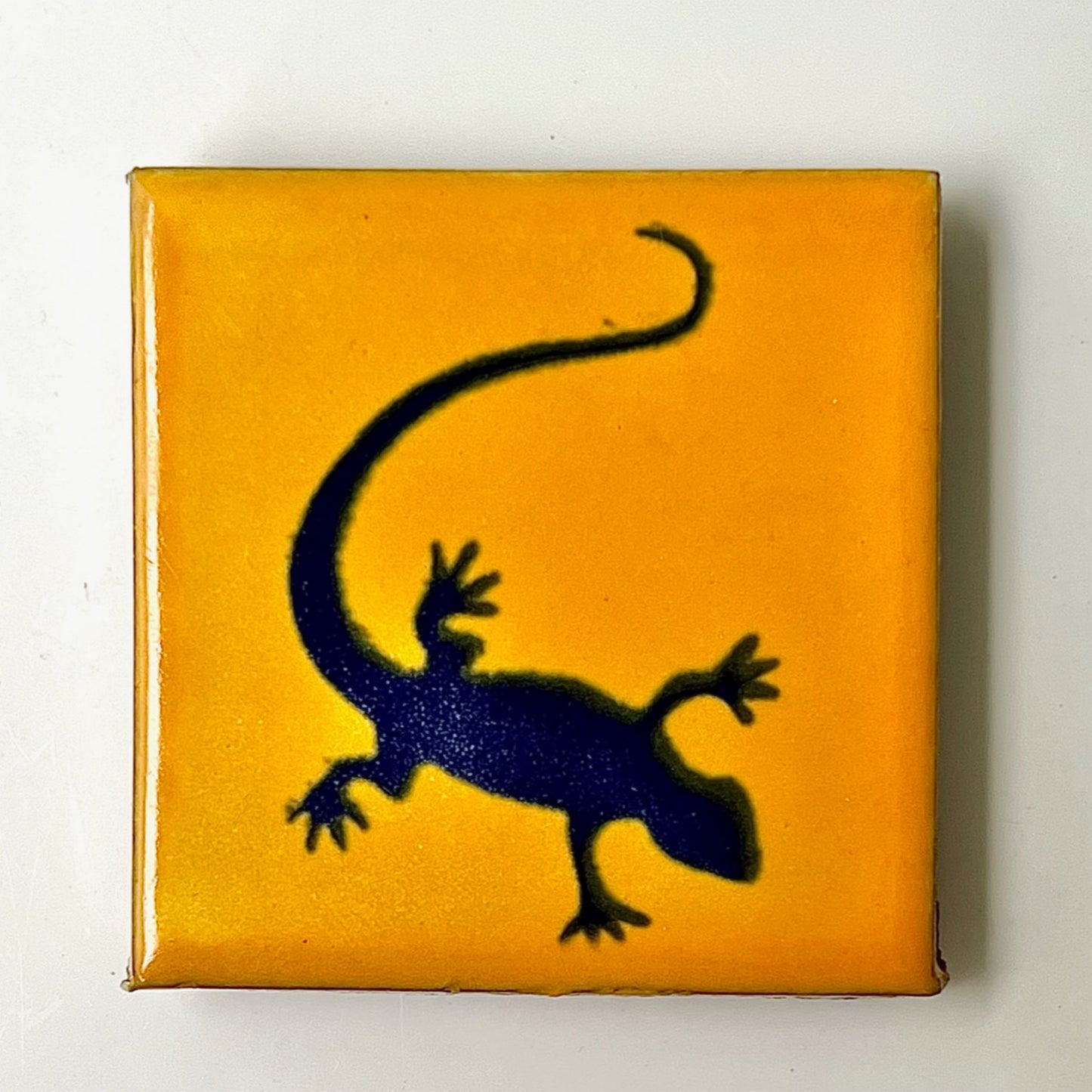 Lizard Yellow Spanish Tile Magnet