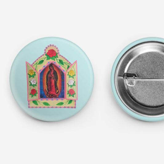 Lupe is my home girl Virgencita button