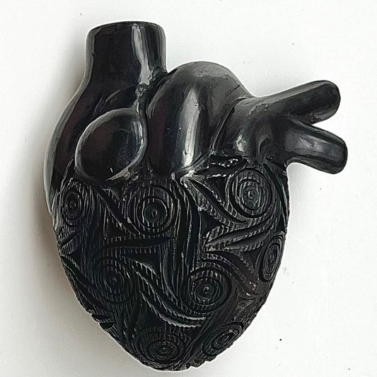 4.5” Medium Anatomical Heart Clay Corazon - Las Ofrendas 