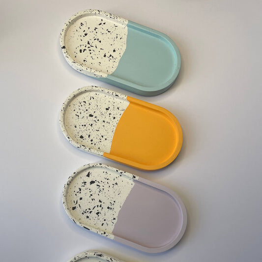 BLUE - Terrazzo Oval Tray | Stracciatella Collection - Las Ofrendas 