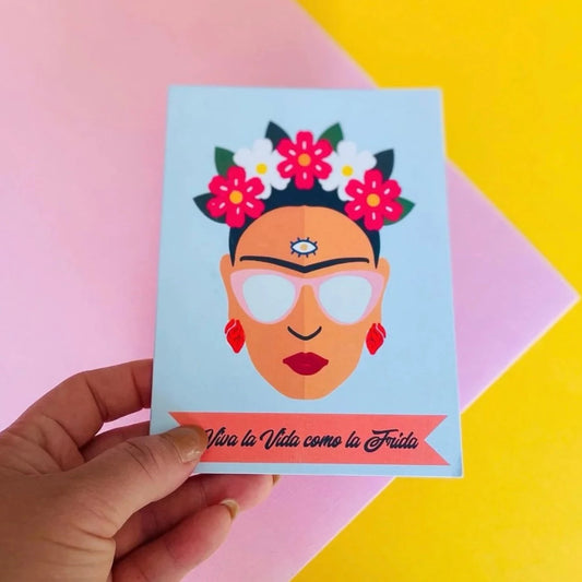 Viva La Vida Frida Kahlo Inspired  Greeting Card - Las Ofrendas 