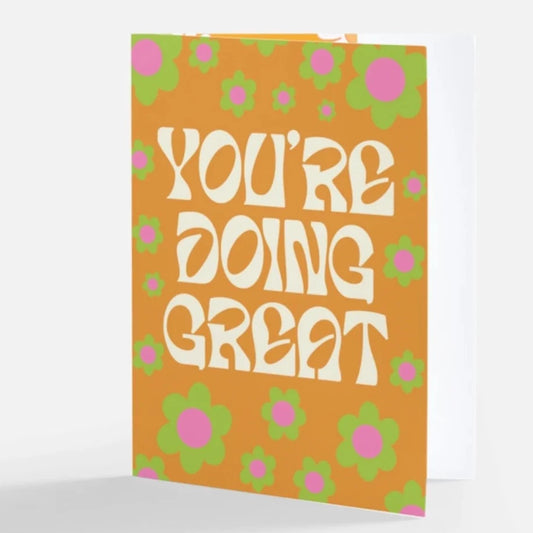 You're Doing Great Retro Greeting Card