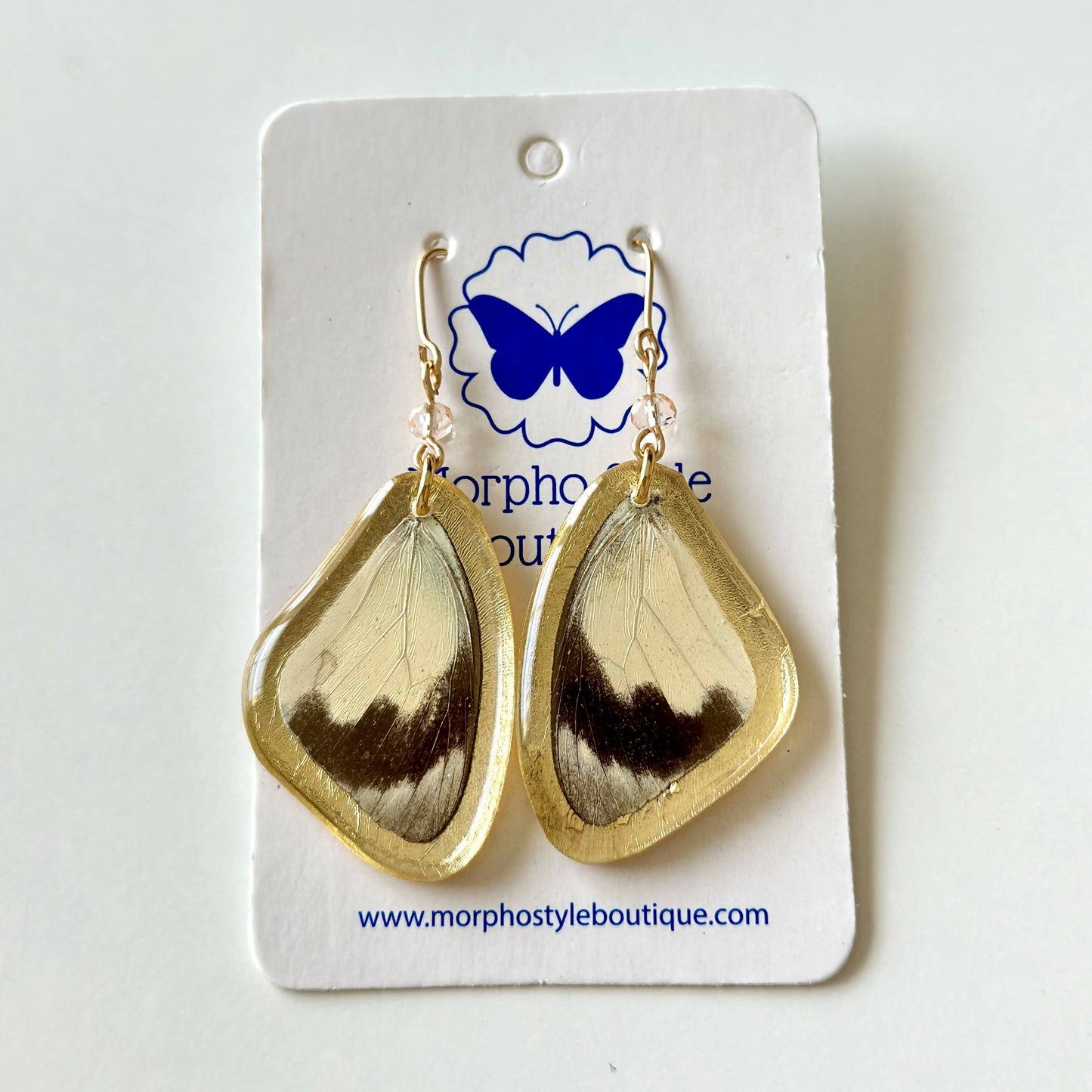 Real Butterfly Earrings - Hooks